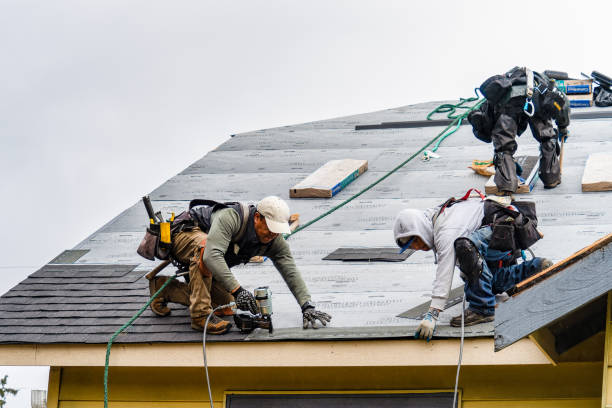 Professional Roofing technician working in Houghton, MI